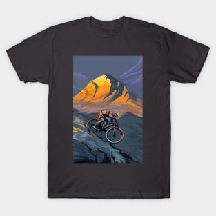 Sunset peak mountain biker T-Shirt